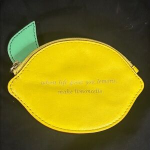 Kate Spade Yellow Lemon-Shaped Coin Purse